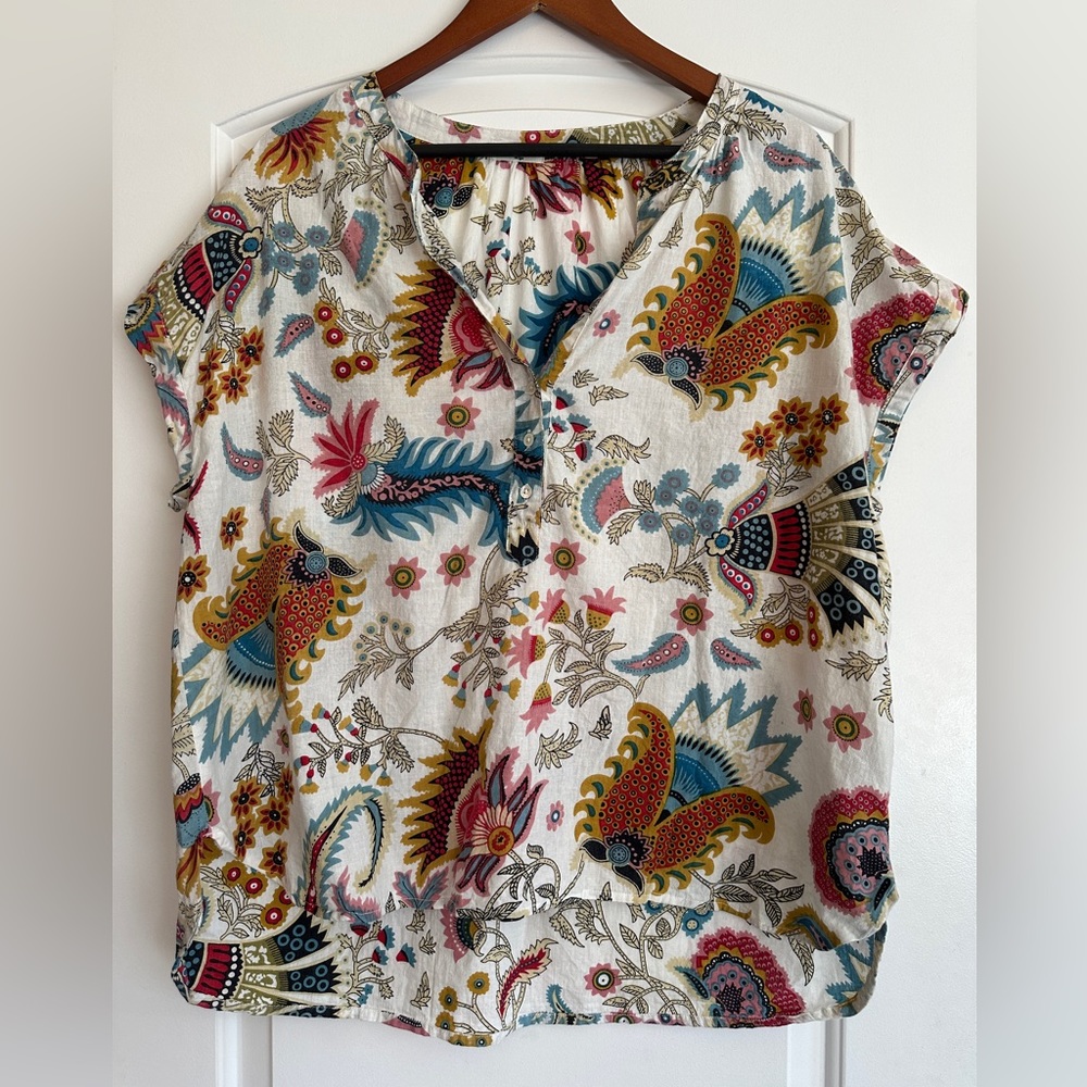 Dylan Floral Top - Anthropologie style- Size L